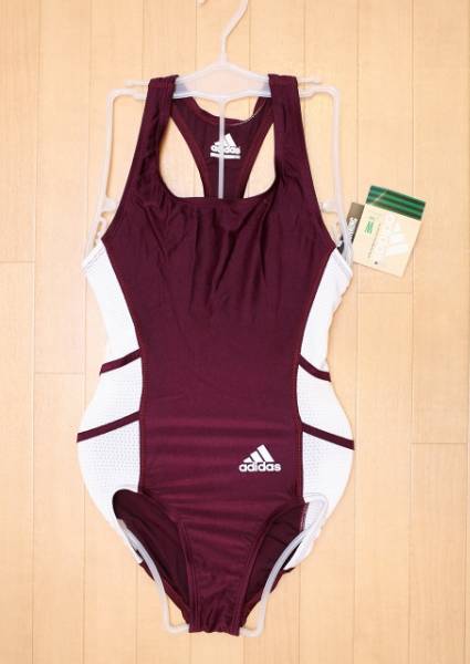 ■□アディダス/新品陸上レオタード/USサイズM/マルーン□■