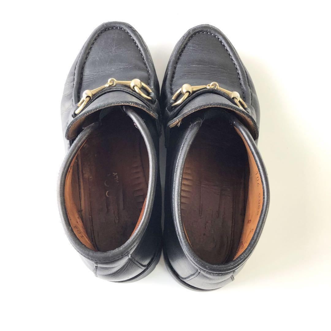 グッチ GUCCI ミッドカット ビットローファー 36 23cm 黒 中古 
