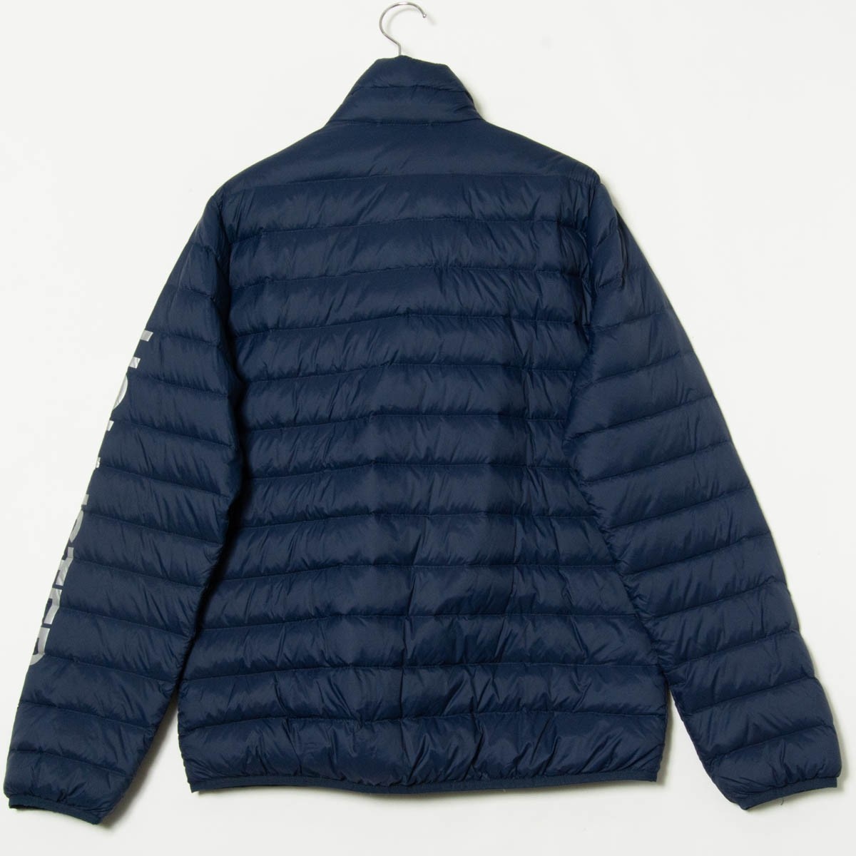 HOLLISTER ホリスター ダウンジャケット ネイビー 紺色 M プリント 袖 