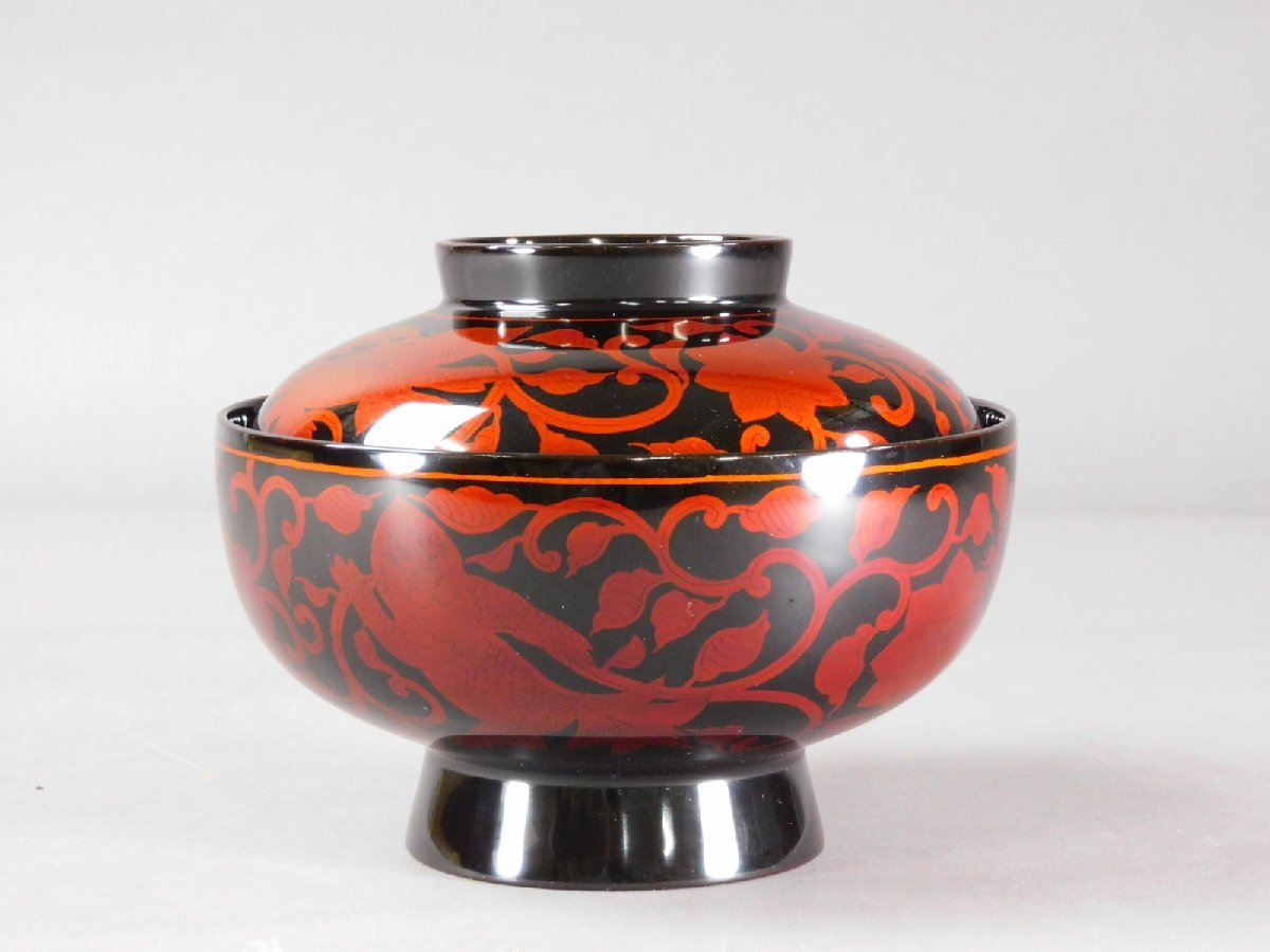 慶塚 輪島塗 白檀塗長寛蒔絵 煮物碗 吸物椀 雑煮椀 共箱 共布 保管品