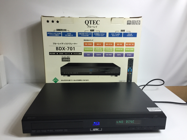 QTEC BDX-701 - ブルーレイディスクプレイヤー メルカリ 台数限定 DVD