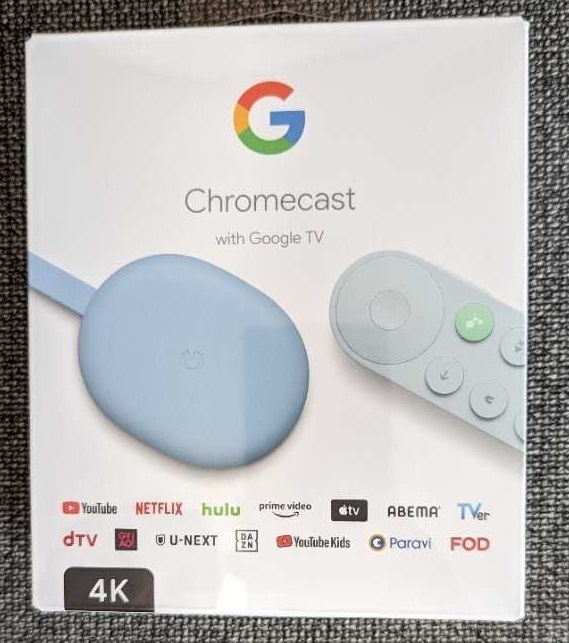 新品 未開封 Chromecast with Google TV 4K クロームキャスト 色 sky