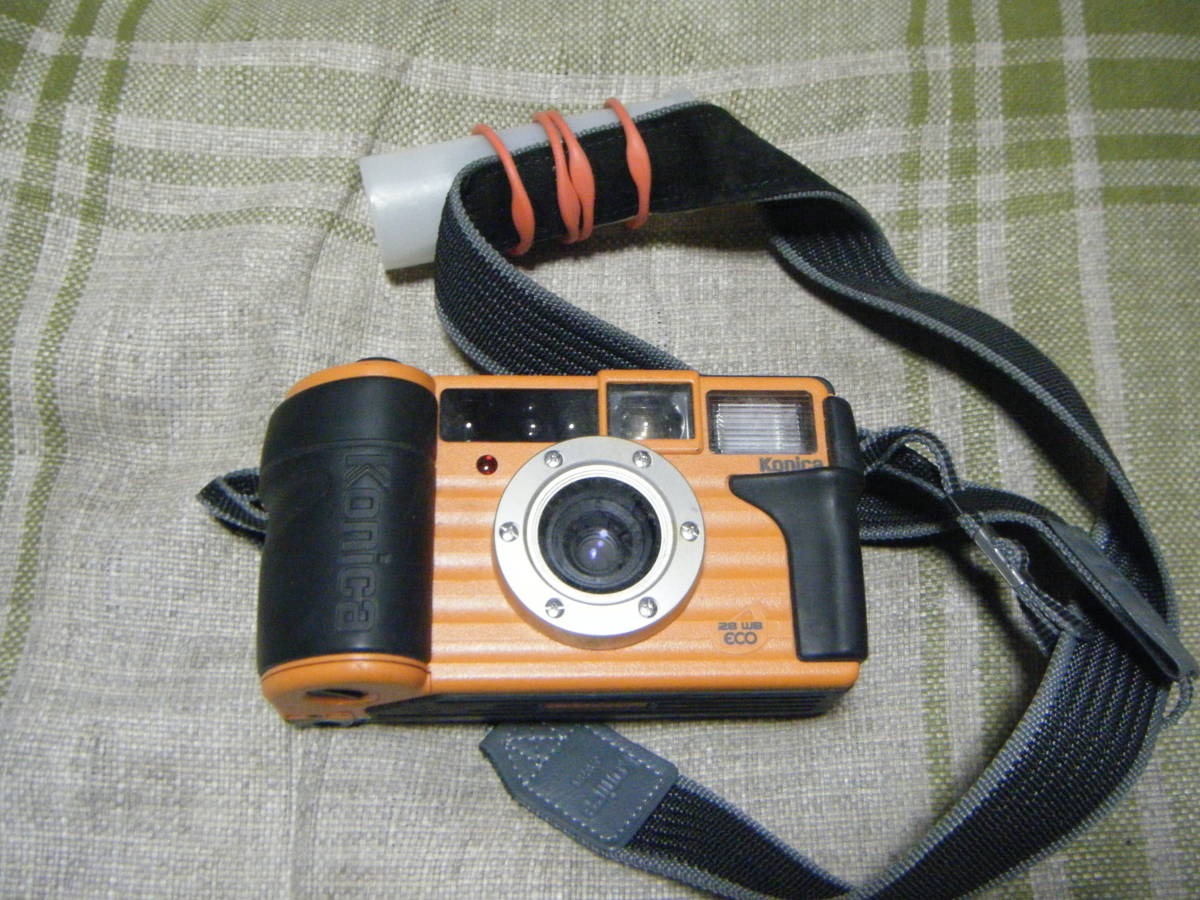 ○KONICA コニカ ECO 35 WB オレンジ コンパクトフィルムカメラ