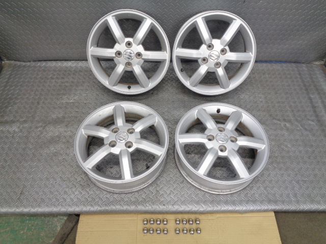 良品!! NH22S kei works 純正 15インチ ホイール 4本 15 4.5J 100 4H 4穴 ワゴンR ハスラー スペーシア MRワゴン エブリィ アルト ラパン