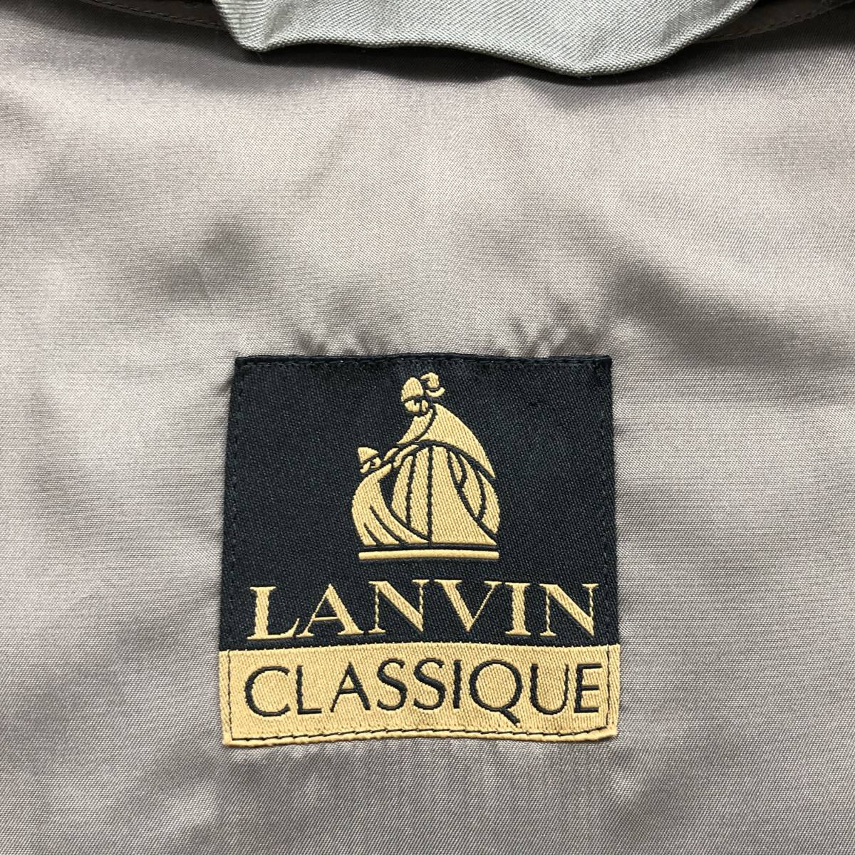 高級カシミヤ混★ランバンクラシック【LANVIN CLASSIQUE】ステンカラーコート メンズ M アウター 着脱可能ライナー 厚手 保温性 冬 C83