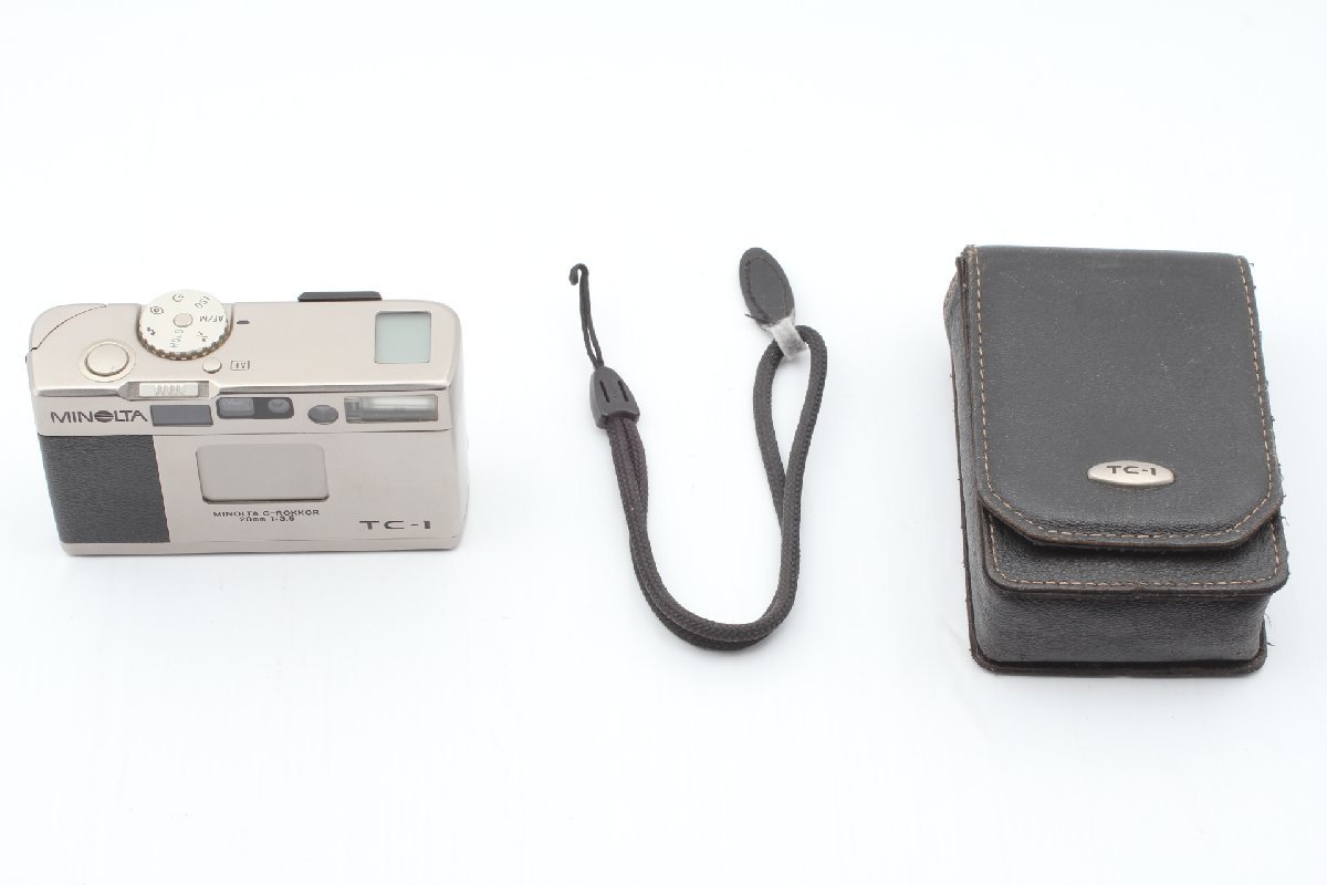 ★必見！★ ミノルタ MINOLTA tc-1 G-ROKKOR 1:3.5 28mm ケース付き フィルムカメラ 現状品