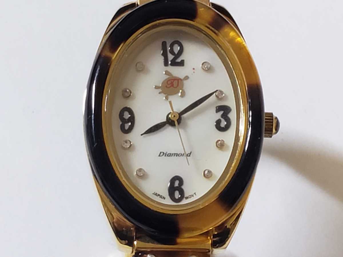 TORTOISE TORTOISE JEWELRY 本鼈甲 鼈甲 腕時計 レディース Diamond