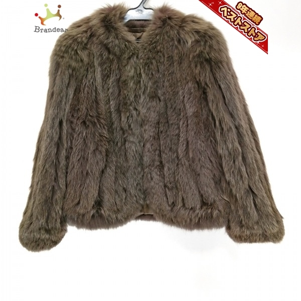 未使用品】SAGA FOX ファーショール 旧い 茶 ブラウン
