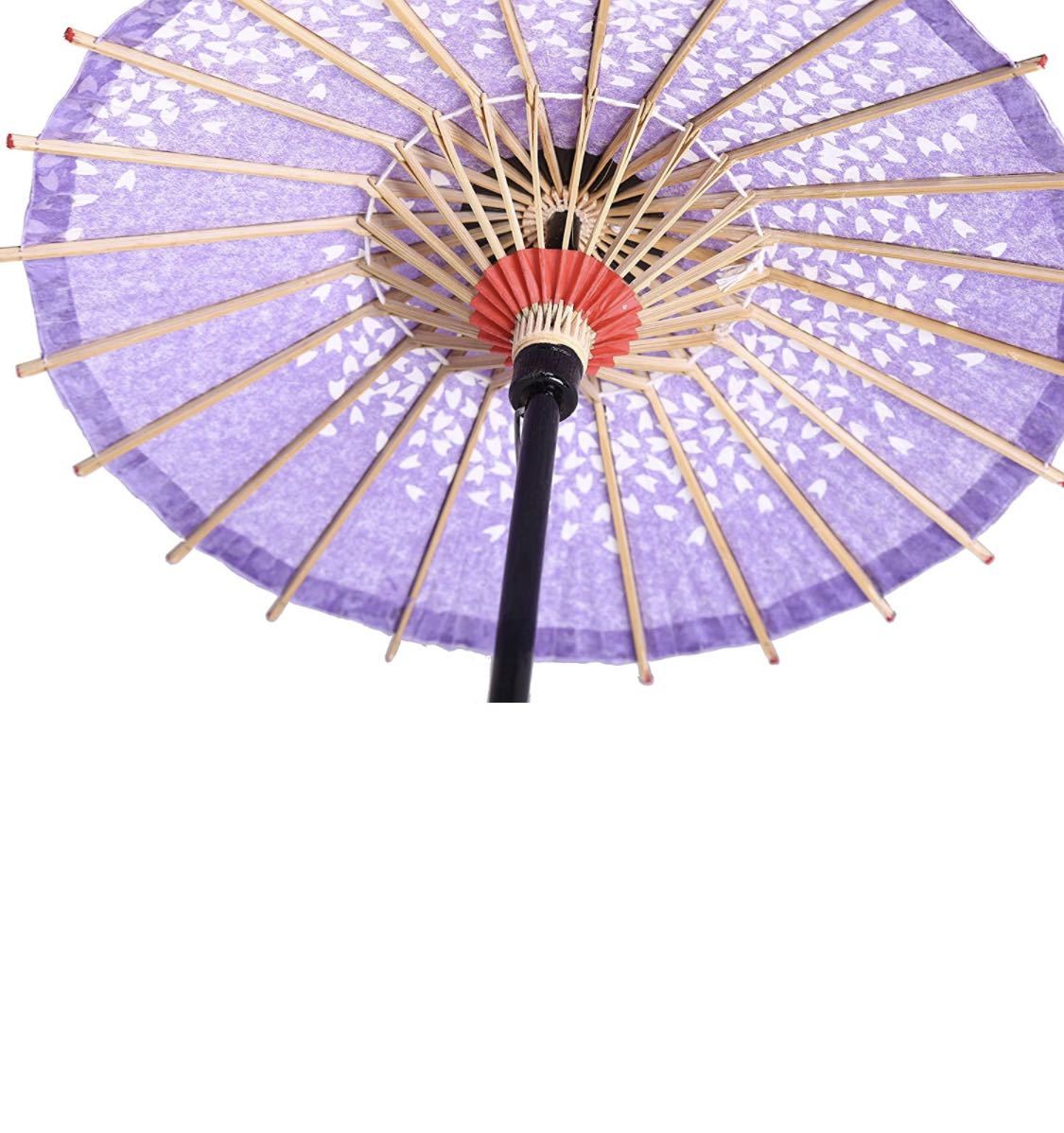 ミニ和傘セット 2本入り 直径31cm インテリア プレゼント傘 ( 紫桜渦＆