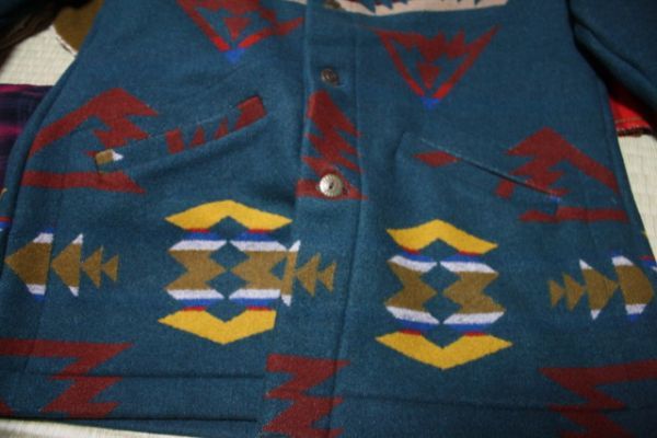 緑 USA製 80s ビンテージ ペンドルトン Pendleton ウール ネイティブ 
