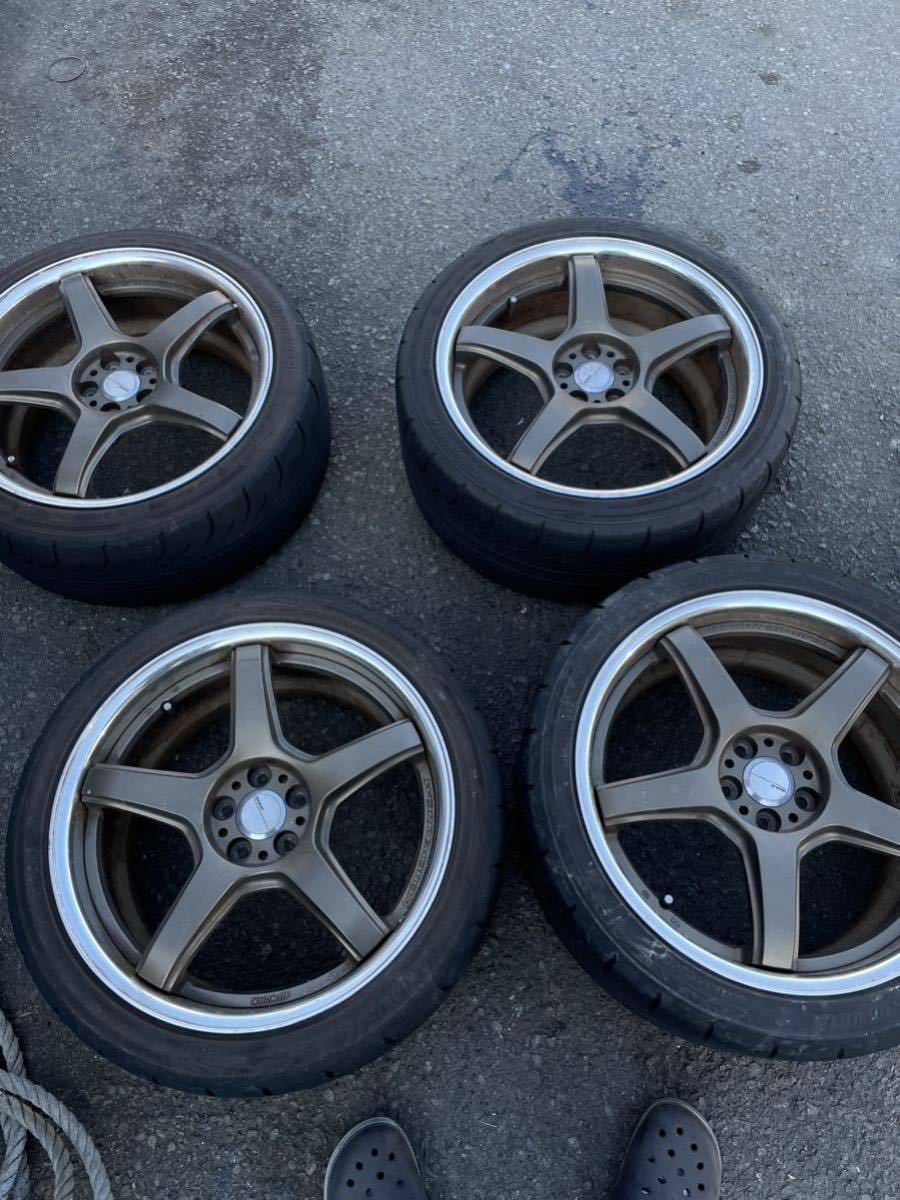 8.5j +44 5H PCD100 5穴 エモーション WORK プリウス 86 BR-Z ワーク
