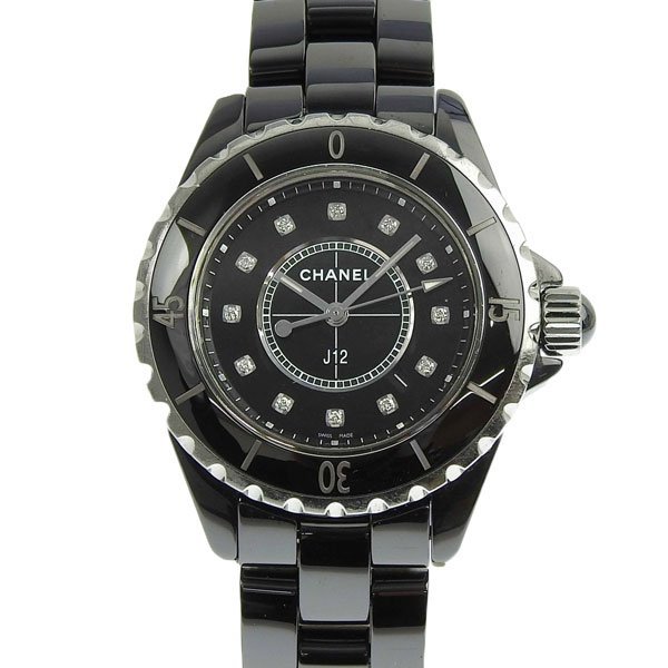 【HOT，最新作】 1円 03楽市 CHANELシャネルJ1212Pダイヤモンドレディースクォーツ腕時計H1625 時計(J12)｜売買されたオークション情報、yahooの商品情報をアーカイブ公開 - オークファン J12