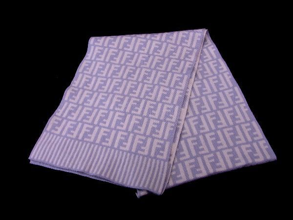 1円 □極美品□ FENDI フェンディ ズッカ柄 ウール100％ フリンジ