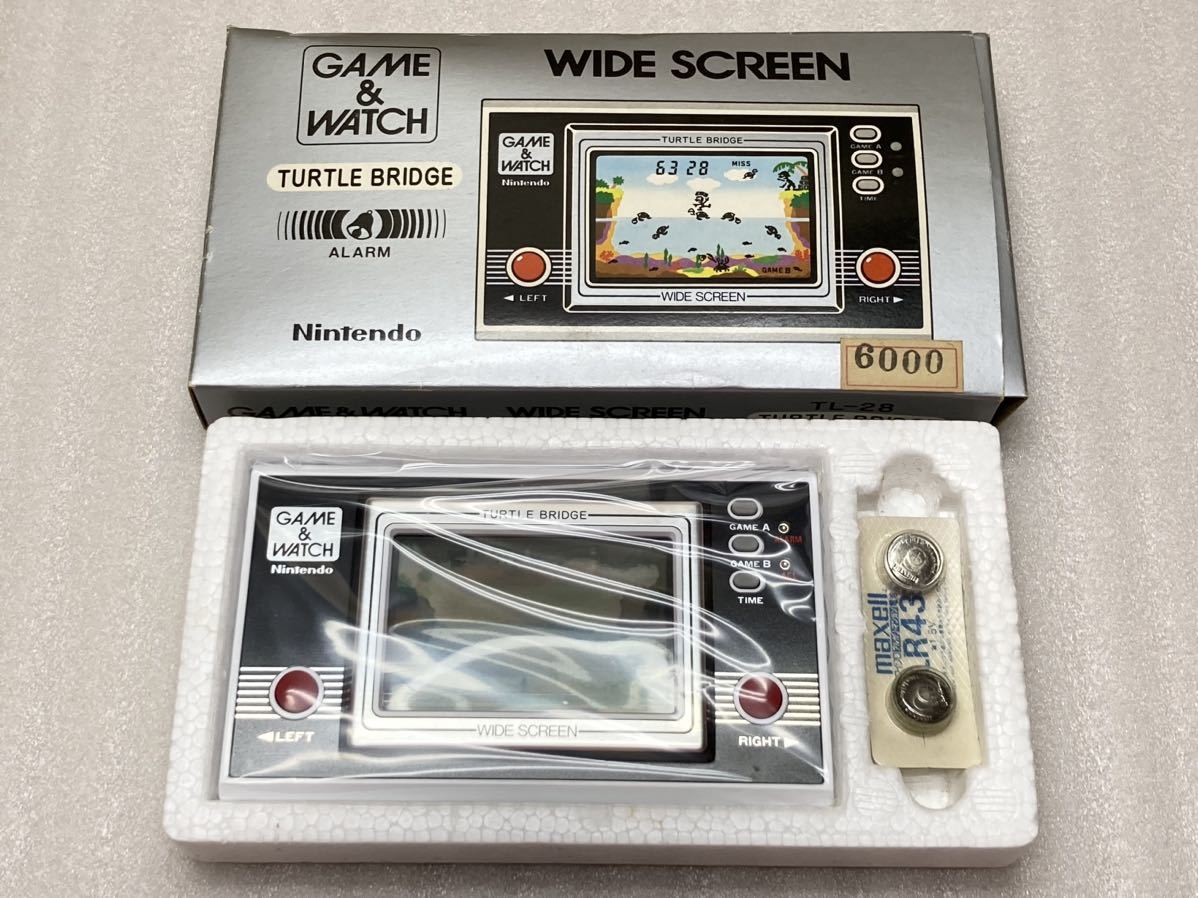 即決 Nintendo 任天堂 ゲームウォッチ タートルブリッジ TL-28 ワイドスクリーン GAME&WATCH 当時物 デッドストック 未使用品 希少 絶版