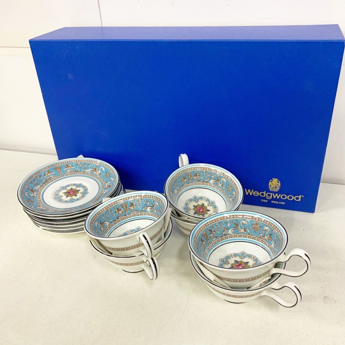 ウェッジウッド　ジェイド　ティーカップ　お皿　セット 新作入荷，人気】 Wedgwood ティーカップ ソーサー 6セット ウェッジ