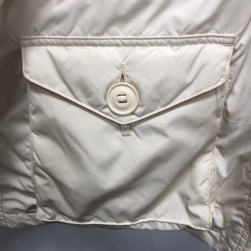 Ralph Lauren/ラルフローレン/コヨーテファー ミリタリーフーデッドダウンジャケット/ホワイト/マルチポケット/パラシュートボタン