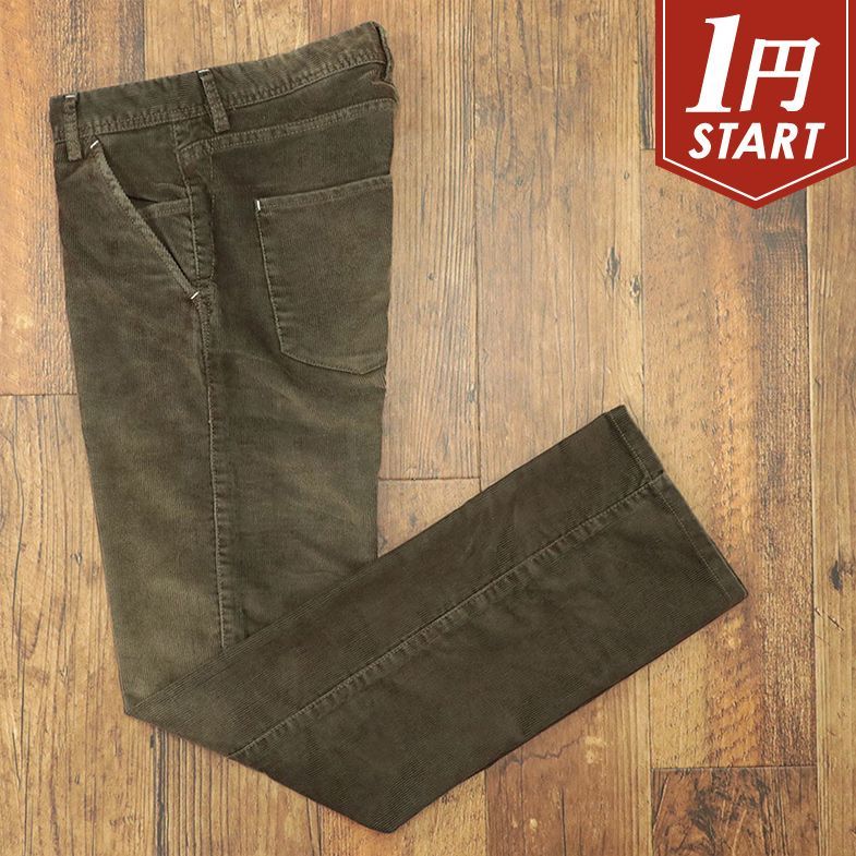 1円/秋冬/ARMANI JEANS/33インチ/訳 コーデュロイ パンツ E6P47AO しっとり綿 5ポケット シンプル 定番 アウトレット/茶色/ブラウン/ft181/