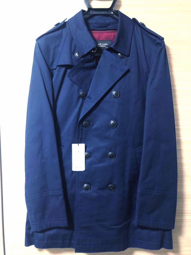 【新品未使用】BURBERRY BLACK LABEL バーバリーブラックレーベル　ライナー付トレンチコート　Mサイズ　ネイビー　専用カバー付き