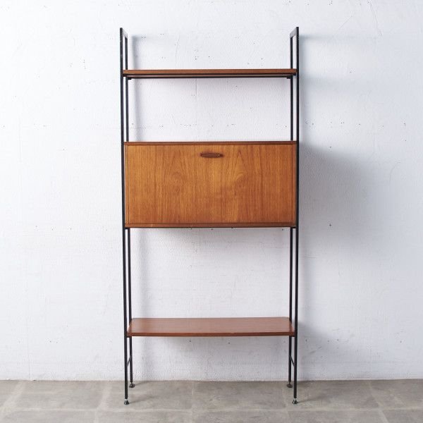 IZ64399C★レア 英国 AVALON シェルフ 50-60's ウォールユニット 壁面収納 飾り棚 食器棚 本棚 リビングボード ヴィンテージ アバロン 木製