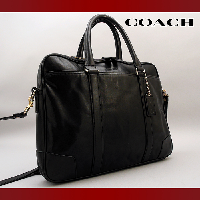 【美品】COACH コーチ ビジネスバッグ レザー ブラック 黒 美品 極美品】 COACH コーチ ビジネスバッグ ブリーフケース 書類