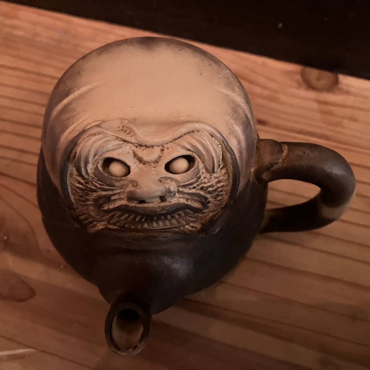 希少 登別焼 窯遊 達磨急須 湯呑 3点セット からくり目玉 茶器 未使用 