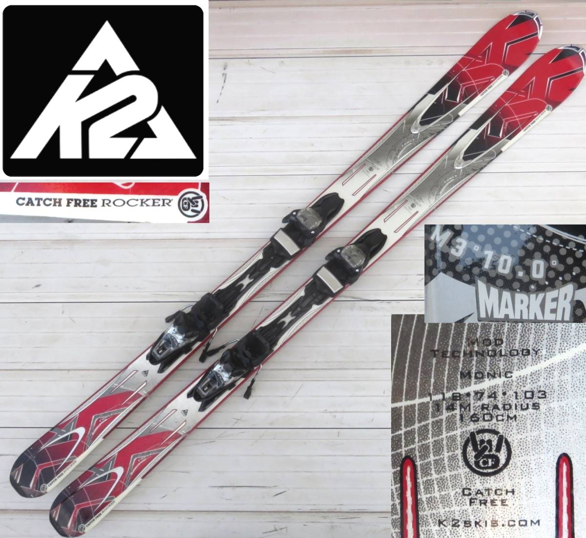 メンテ済 108cm靴20cm BLUEMORIS B×B スキーセット 110 108cm 靴20cm BLUEMORIS B×B 子供用カービングスキーセット 中古 (110