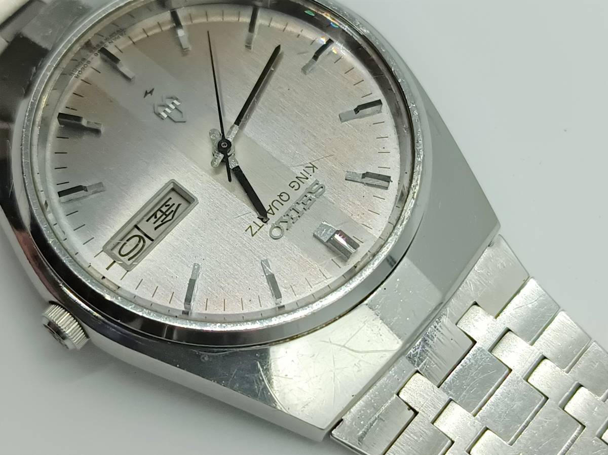 中古品】セイコー 5856-8060 キング クオーツ メンズ 腕時計（動作確認 