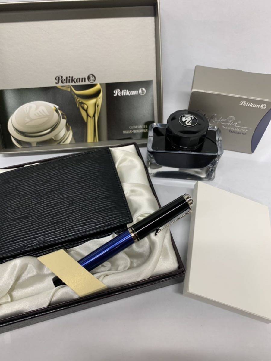1円〜　Pelikan ペリカン　万年筆　585 k14刻印　メモ帳2冊　インクセット　未使用品