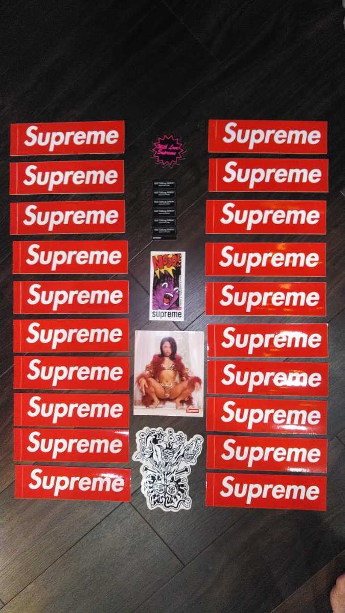 supreme ステッカー レア （レア！Supremeホログラムステッカー赤青 
