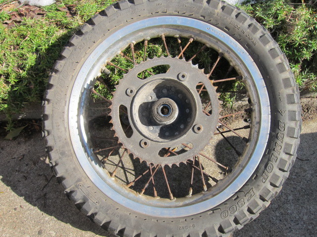 シャリー 　より取り外し　4本ハブ用　3.5j? 送料込み　タイヤ付き 本田純正 CBX400X フロントホイール キャリパーディスク板つき