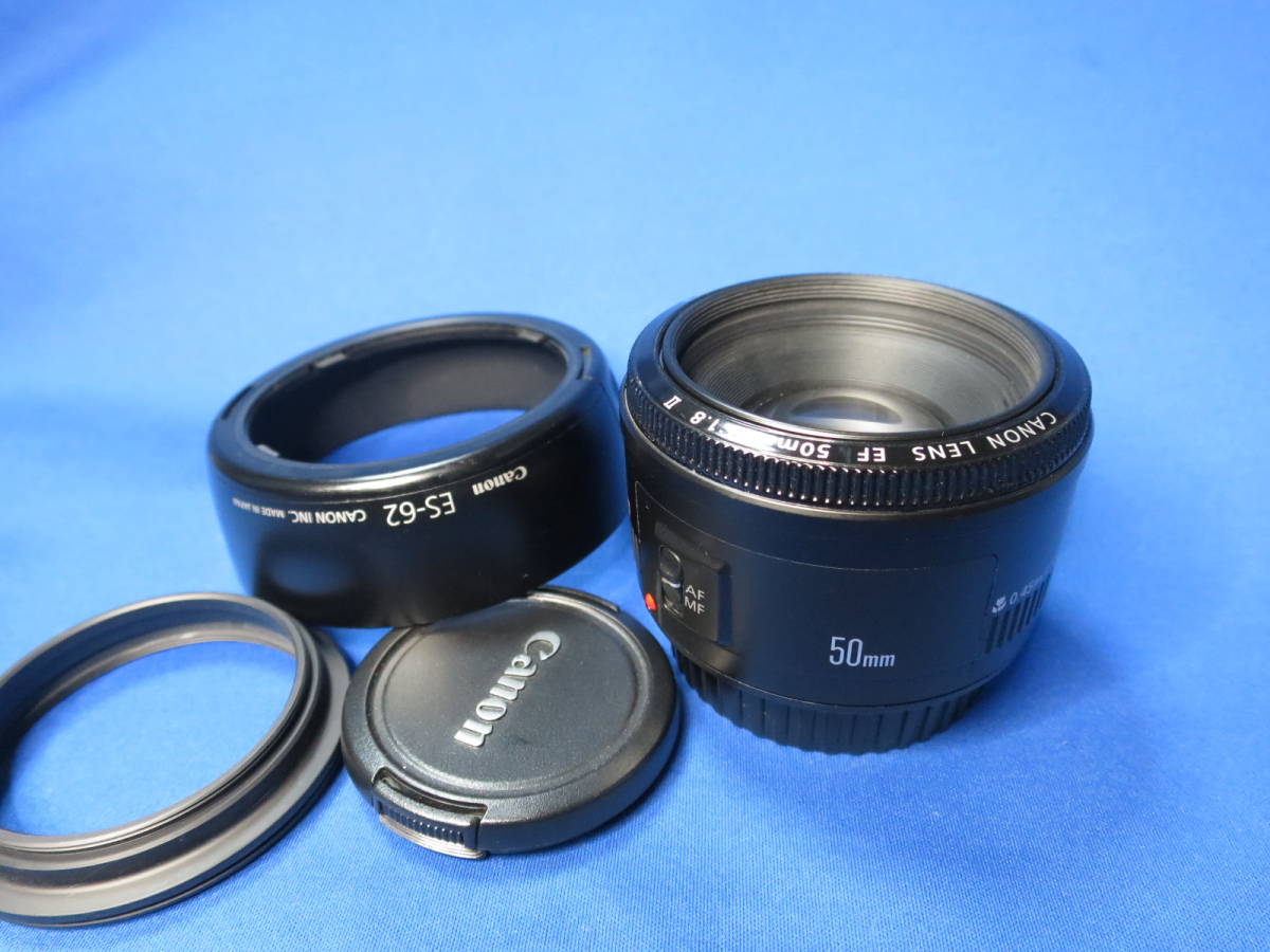 キャノン EF 50mm F1.8 II レンズフード付き 送料無料!!! CANON