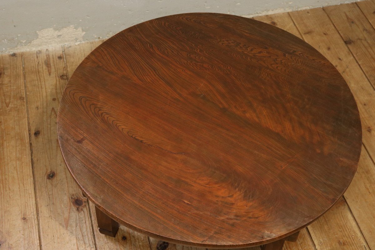 昭和 レトロ ちゃぶ台 2枚板 木材 杢目の綺麗な一枚板ロー 