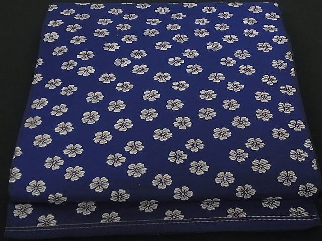 平和屋-こころ店◎六通柄袋帯 草花文 金糸 正絹 逸品 AAAF0981Bnf 逸品