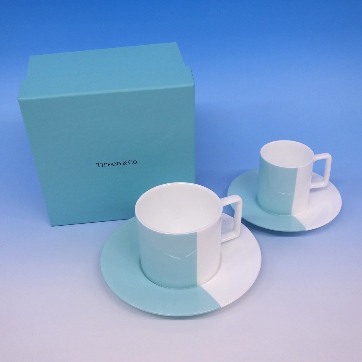 TIFFANY ティファニー カラーブロック カクテルプレート4枚セット 名