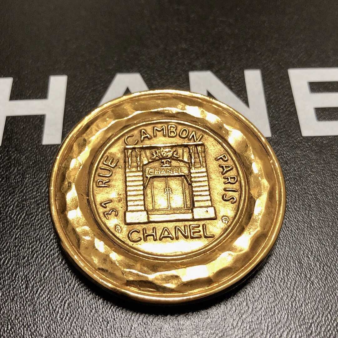 1円スタート／CHANEL／シャネル／ヴィンテージ／ココマーク／ロゴ／31 RUE CAMBON PARIS／ラウンド／ブローチ