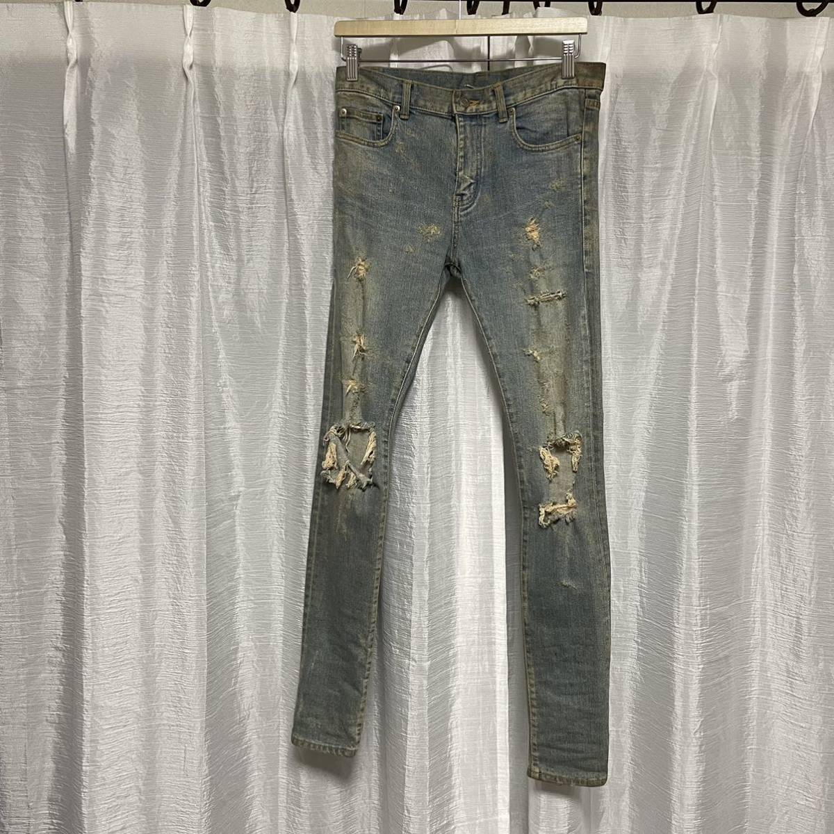 サンローラン デストロイクラッシュデニム 27インチ エディ期 2016AW 
