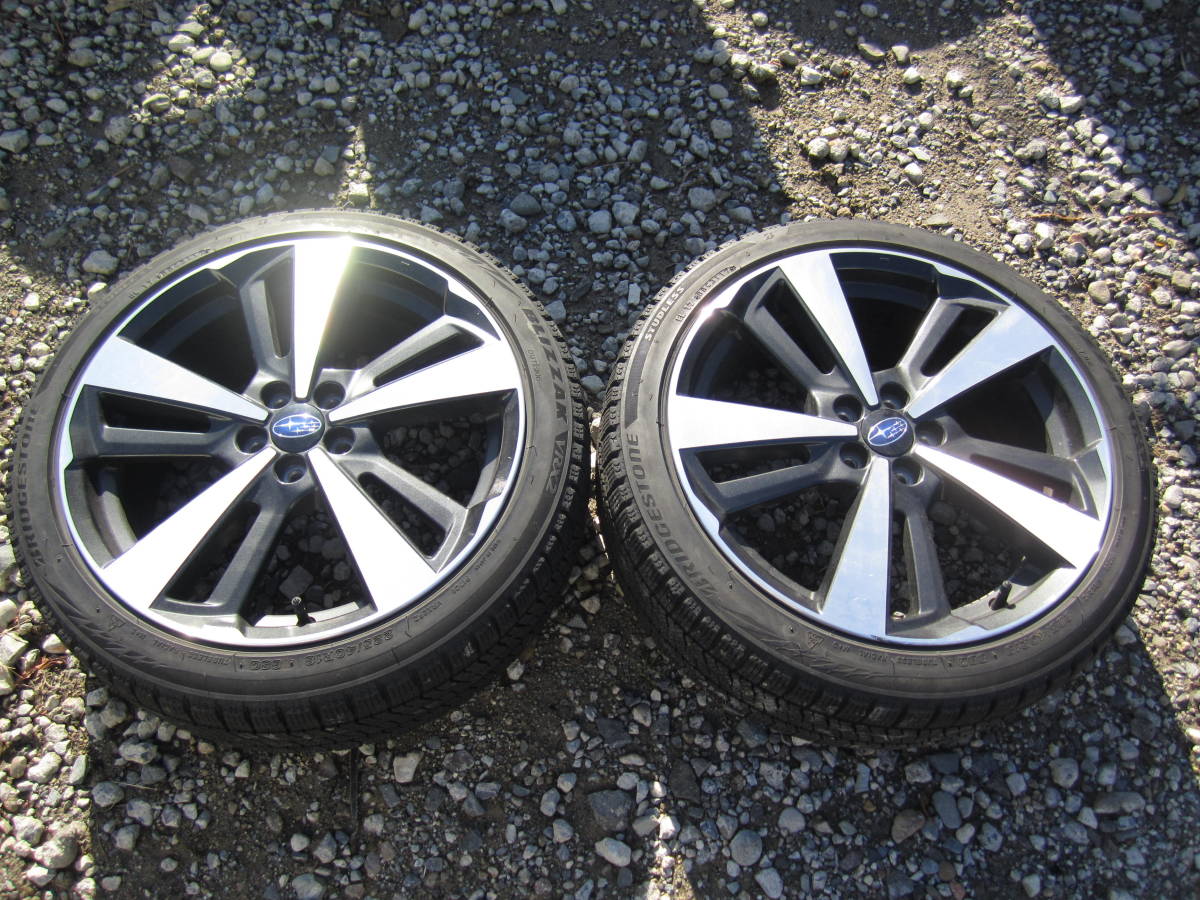 ブリヂストン BLIZZAK VRX2 スバルレヴォーグ純正ホイールセット18 即決 ブリヂストン BLIZZAK VRX2 225/40R18 スバル純正ホイール付 18