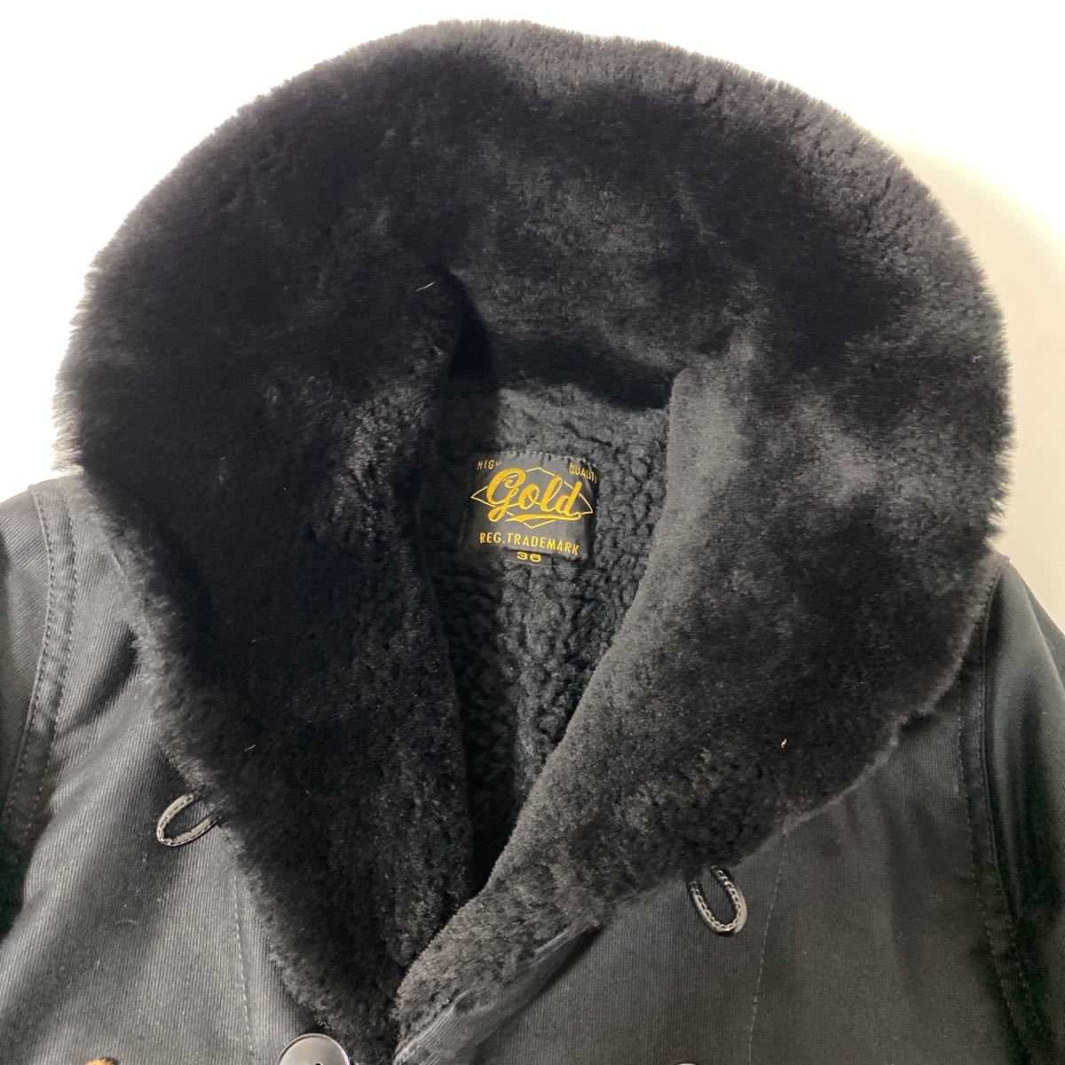 希少 美品 gold 東洋エンタープライズ ムートンボア ウール 馬革 美品 GOLD ムートン 馬革 ボア コート 36 ゴールド 東洋