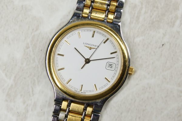 ロンジン フラッグシップ LONGINES コンビ 手巻き L4.899.4 【1円