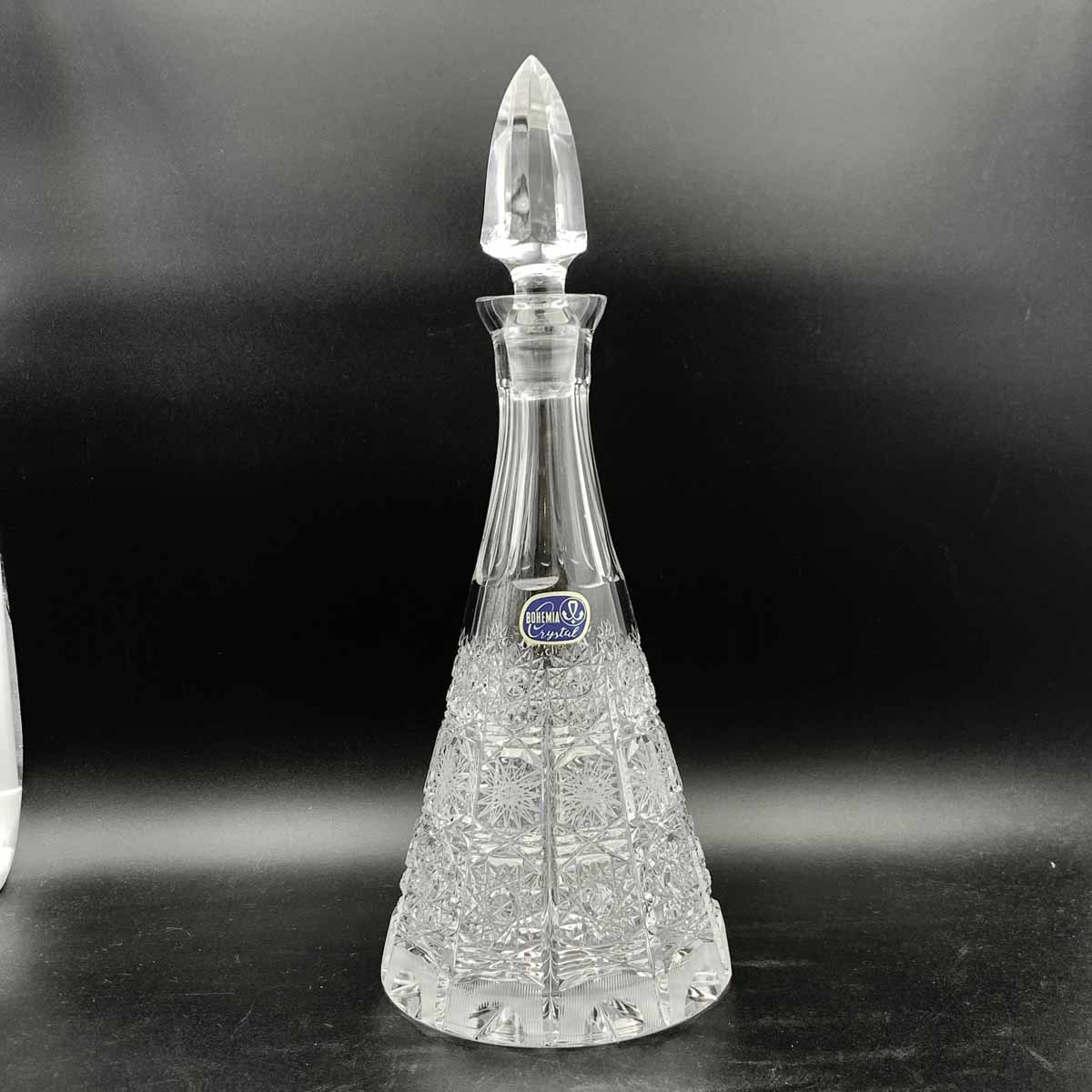 美品◆BOHEMIA ボヘミア クリスタルデカンタ◆ クリア クリスタル ガラス食器 デキャンタ