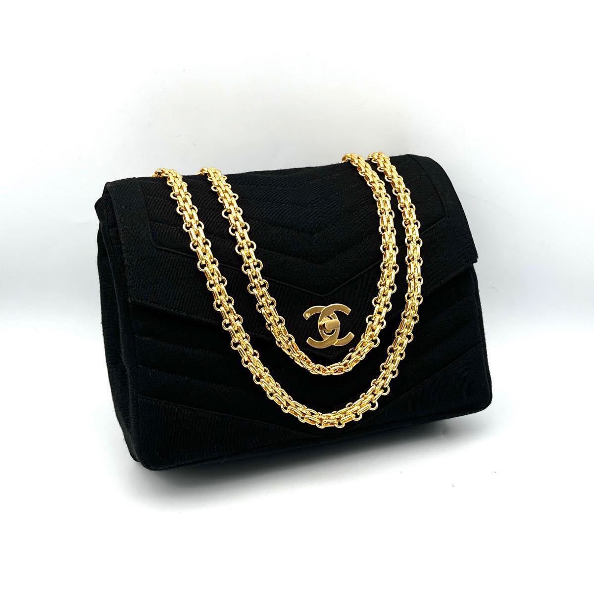 1円 良品 CHANEL シャネル 十仁 プラザ ジャージ コットン Vステッチ 