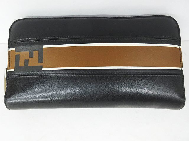 フェンディ ズッカ ラウンドファスナー 長財布 キャンバス レザー FFロゴ FENDI フェンディ ズッカ 長財布 ラウンドファスナー 2401-8M0024-FQ8