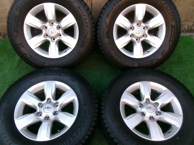 溝十分有り 2020年 綺麗 トヨタ 150 プラド 純正 ホイール スタッドレス 4本 17インチ 265/65R17 ブリヂストン DM-V3 ハイラックス サーフ