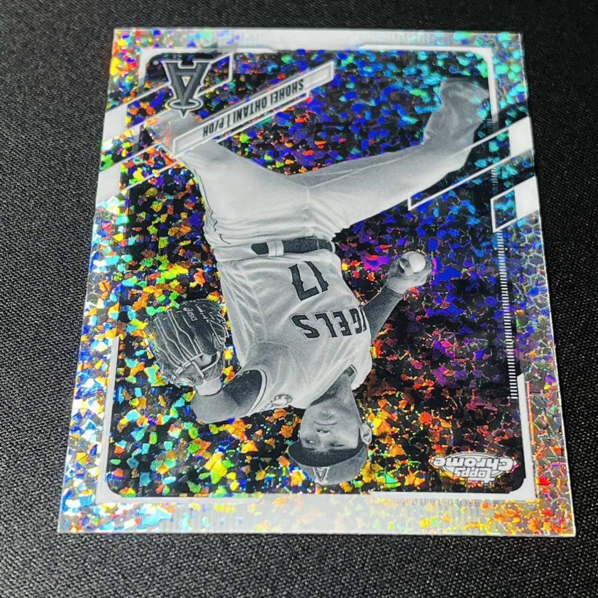 2021 Topps Chrome 大谷翔平 No.159 モノクロダイヤモンドリフラクター 