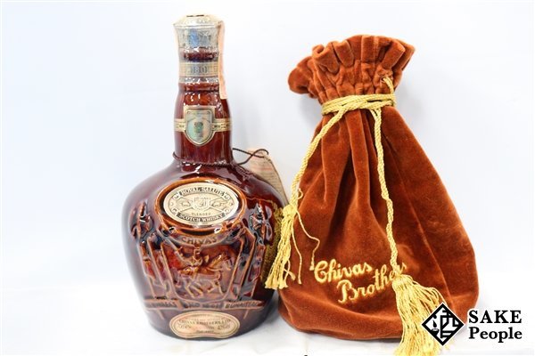 ◇1円～ ロイヤル・サルート 21年 茶陶器 700ml 40％ 巾着付き スコッチ