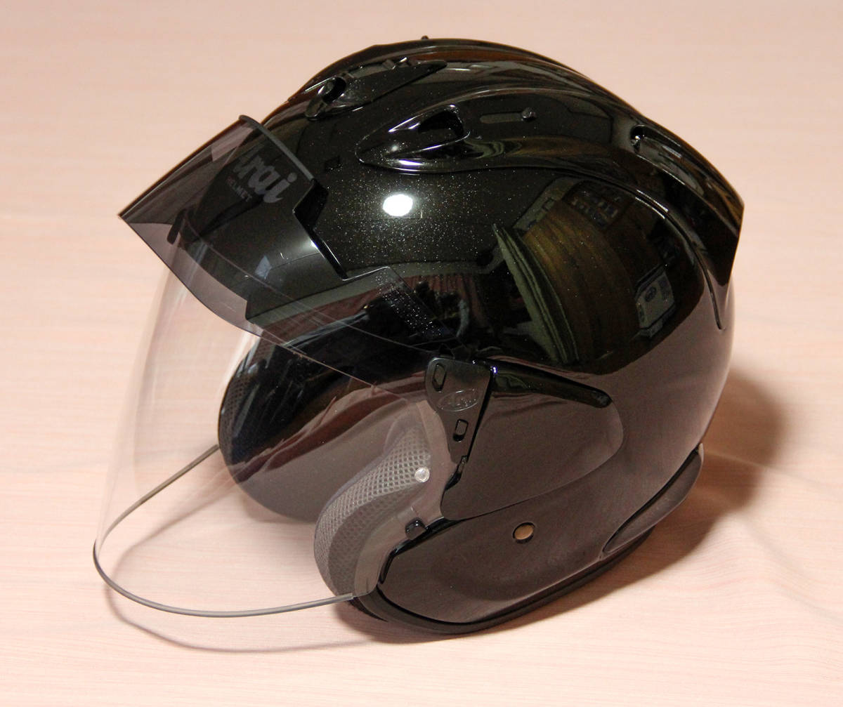 Arai ジェットヘルメット VZ-RAM PLUS（グラスブラック）(Mサイズ 