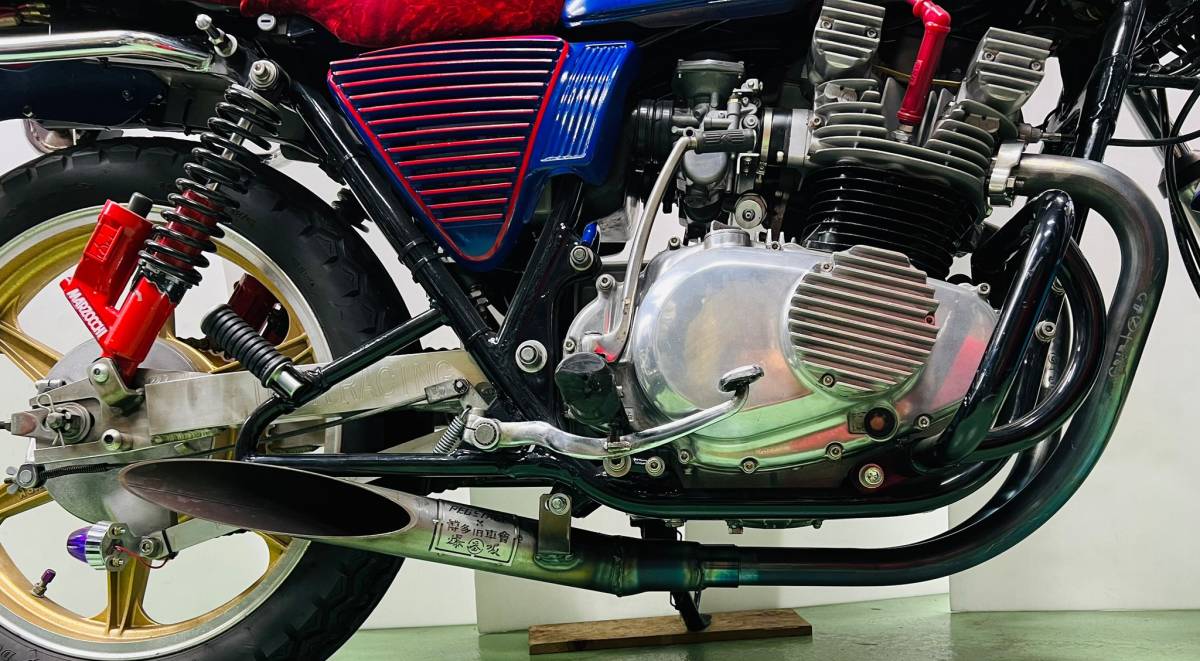 REDSTAGE GS400用 番長コラボ オリジナル マフラー 爆吸管 (無地