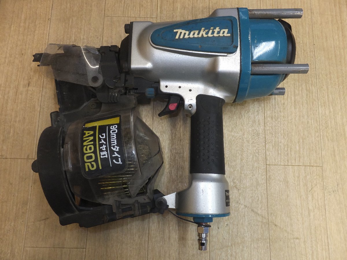 ★マキタ makita 90mm エア釘打 AN902　使用空気圧 0.49～0.83MPa 使用釘 ワイヤ釘 45～90mm★(2)