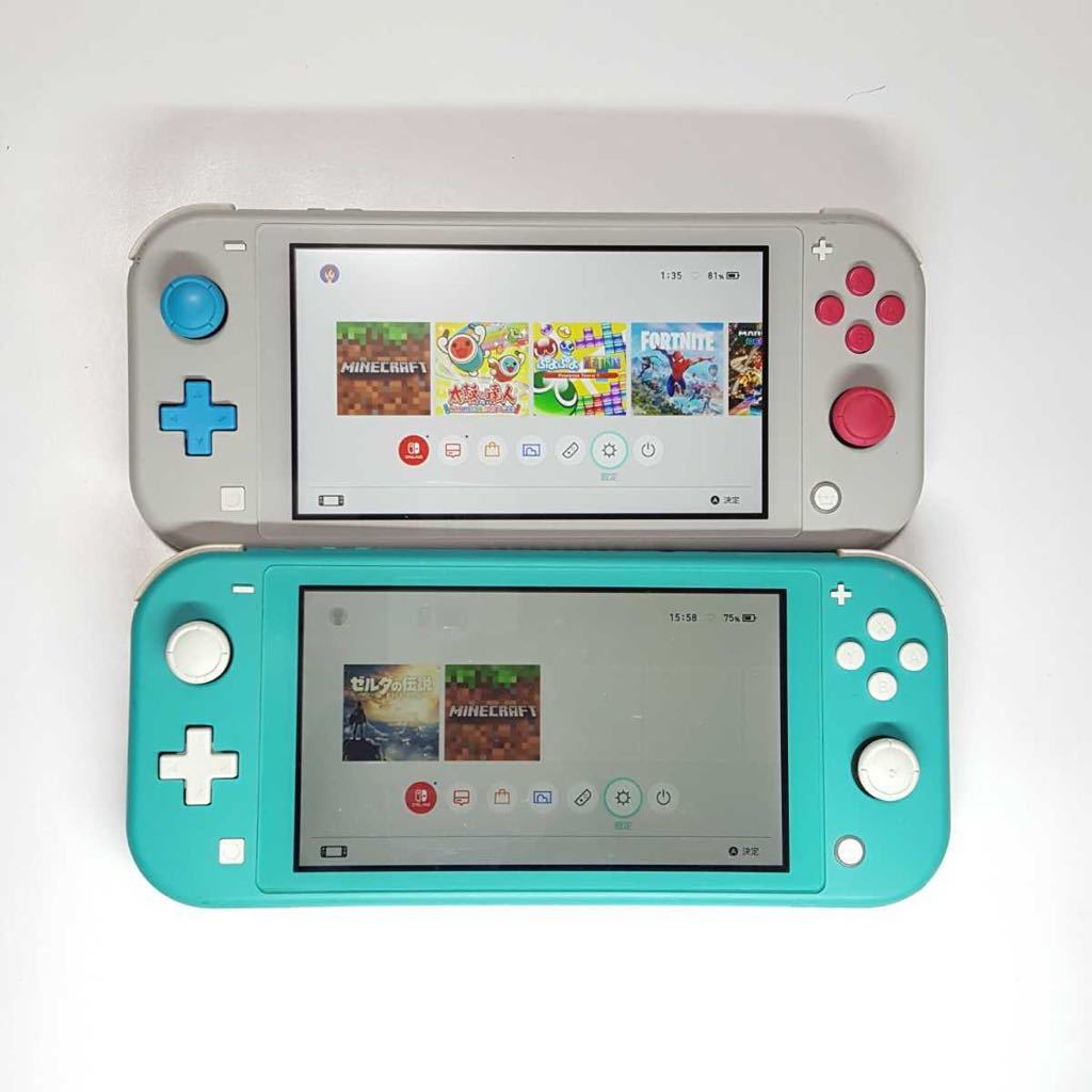Nintendo Switch Lite グレー 95) Nintendo Switch Lite 本体 2台