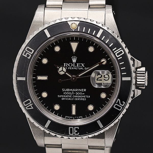 1円 稼働 ロレックス サブマリーナ 16800 国サ保付き 黒文字盤 デイト 300M AT/自動巻 メンズ腕時計0078980 USO